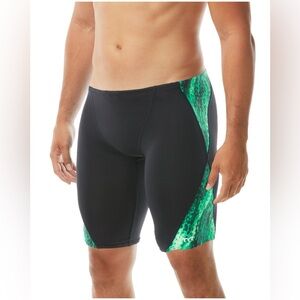 NWT TYR Men's Pytha Blade Splice Durafast Elite Jammer Swimsuit UPF 50+ Size 36